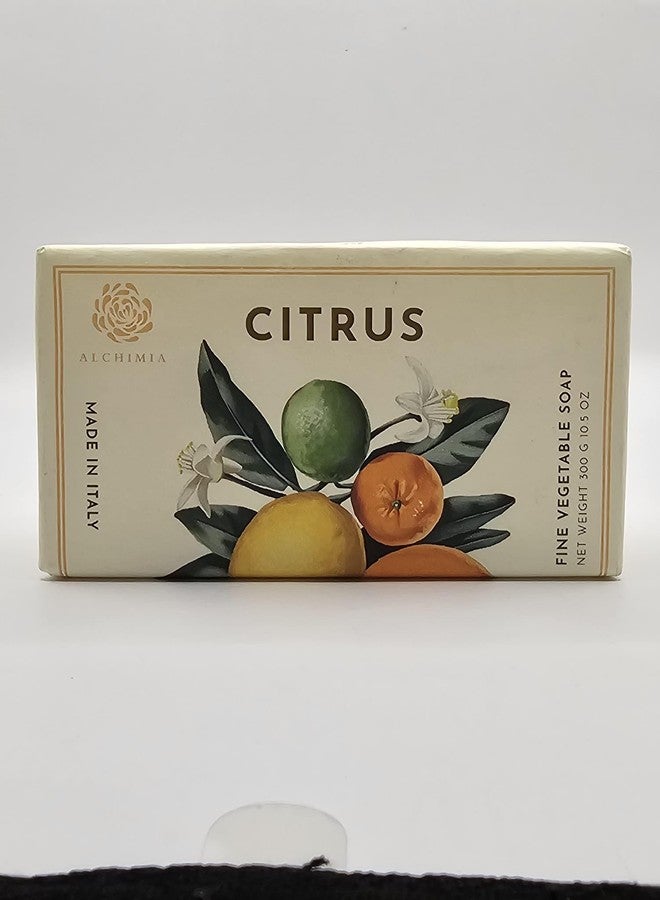 Alchimia Citrus Fine Vegetable Soap Bar, Luxury Bath Soap, 10.5 oz - Image 1